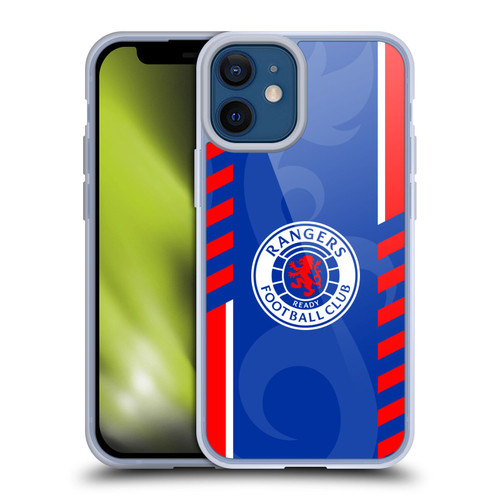 Rangers FC Crest Stripes Soft Gel Case for Apple iPhone 12 Mini