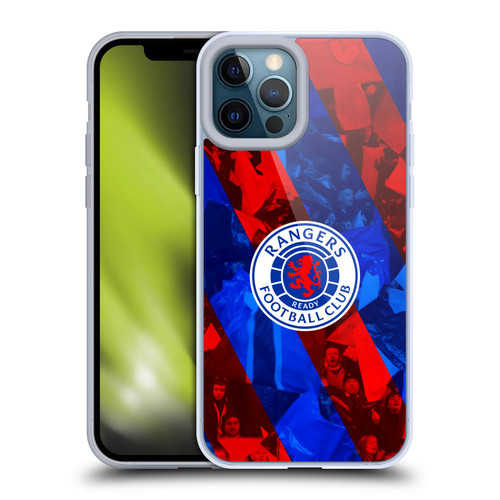 Rangers FC Crest Stadium Stripes Soft Gel Case for Apple iPhone 12 Pro Max