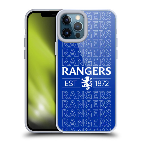 Rangers FC Crest Typography Soft Gel Case for Apple iPhone 12 Pro Max & MagSafe