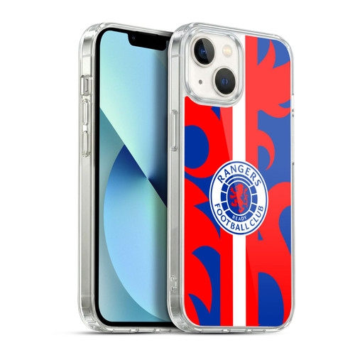 Rangers FC Crest Lion Rampant Pattern Soft Gel Case for Apple iPhone 13