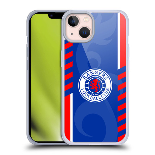 Rangers FC Crest Stripes Soft Gel Case for Apple iPhone 13