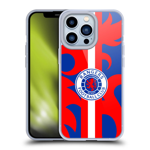 Rangers FC Crest Lion Rampant Pattern Soft Gel Case for Apple iPhone 13 Pro