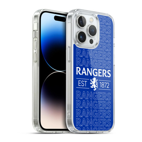 Rangers FC Crest Typography Soft Gel Case for Apple iPhone 13 Pro & MagSafe