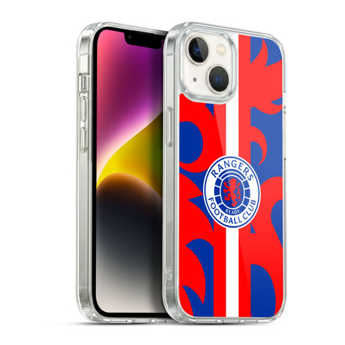 Rangers FC Crest Lion Rampant Pattern Soft Gel Case for Apple iPhone 14