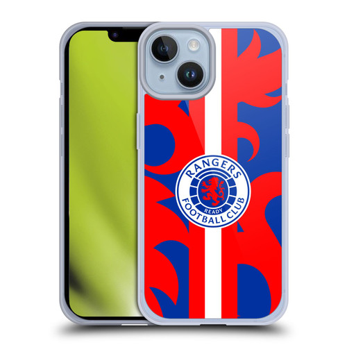 Rangers FC Crest Lion Rampant Pattern Soft Gel Case for Apple iPhone 14