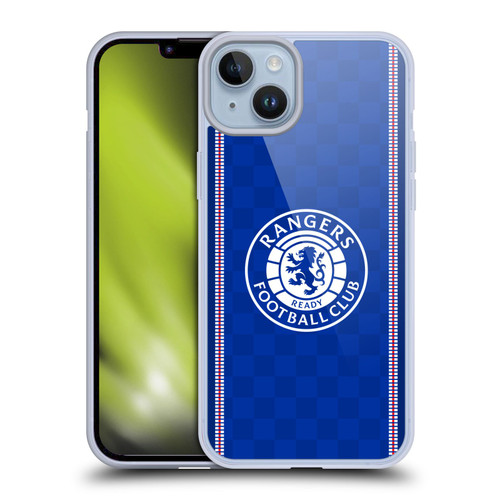 Rangers FC Crest Retro 1989 Home Kit Soft Gel Case for Apple iPhone 14 Plus