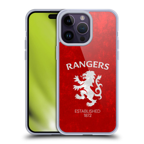 Rangers FC Crest Lion Rampant Soft Gel Case for Apple iPhone 14 Pro Max