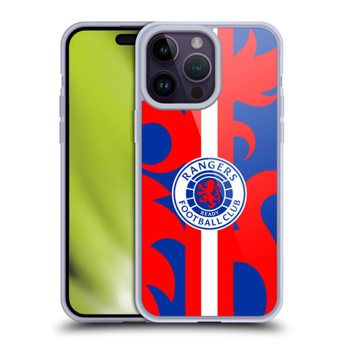 Rangers FC Crest Lion Rampant Pattern Soft Gel Case for Apple iPhone 14 Pro Max & MagSafe