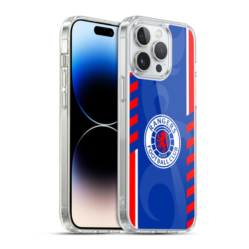 Rangers FC Crest Stripes Soft Gel Case for Apple iPhone 14 Pro Max & MagSafe