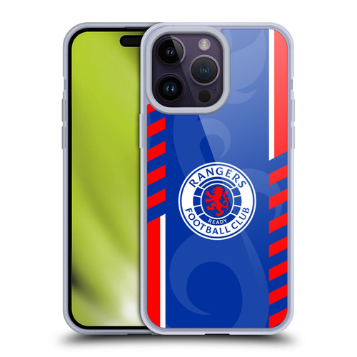 Rangers FC Crest Stripes Soft Gel Case for Apple iPhone 14 Pro Max
