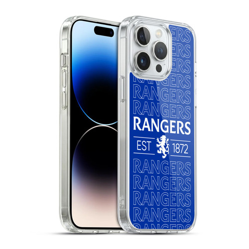 Rangers FC Crest Typography Soft Gel Case for Apple iPhone 14 Pro Max & MagSafe