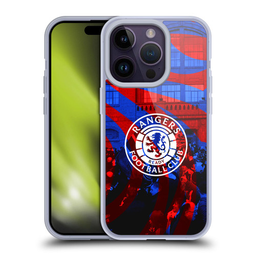 Rangers FC Crest Logo Stadium Soft Gel Case for Apple iPhone 14 Pro