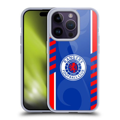 Rangers FC Crest Stripes Soft Gel Case for Apple iPhone 14 Pro & MagSafe