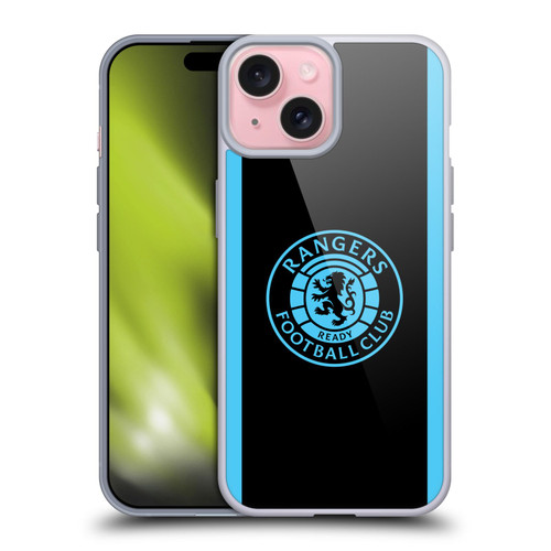 Rangers FC Crest Light Blue Soft Gel Case for Apple iPhone 15