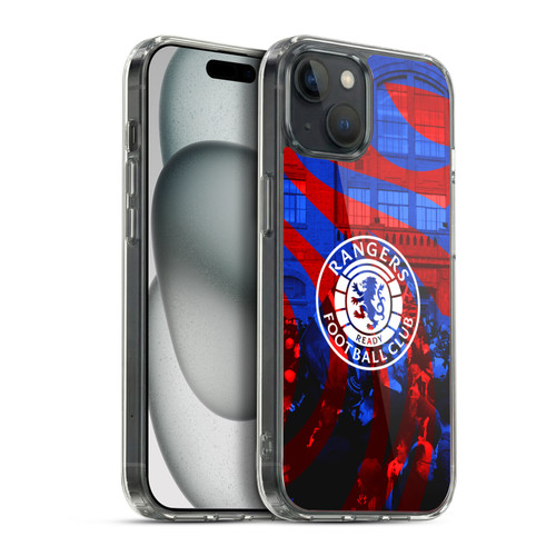 Rangers FC Crest Logo Stadium Soft Gel Case for Apple iPhone 15 Plus & MagSafe