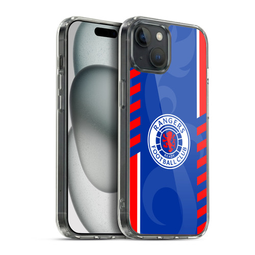 Rangers FC Crest Stripes Soft Gel Case for Apple iPhone 15 Plus & MagSafe