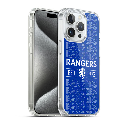 Rangers FC Crest Typography Soft Gel Case for Apple iPhone 15 Pro & MagSafe
