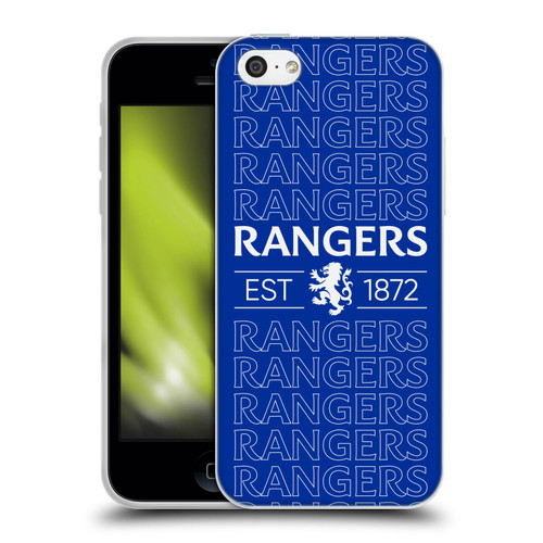 Rangers FC Crest Typography Soft Gel Case for Apple iPhone 5c