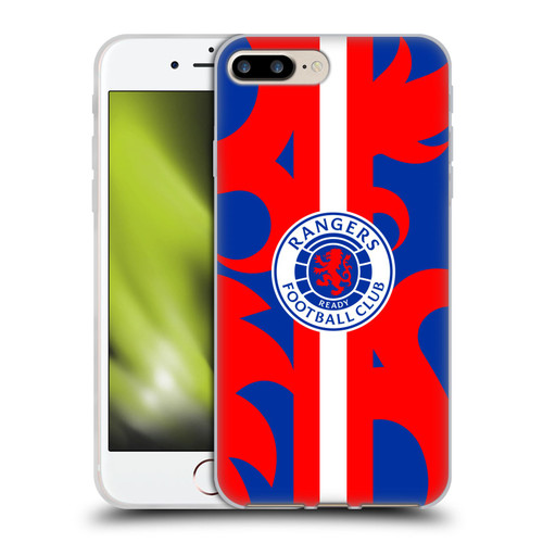 Rangers FC Crest Lion Rampant Pattern Soft Gel Case for Apple iPhone 7 Plus / iPhone 8 Plus