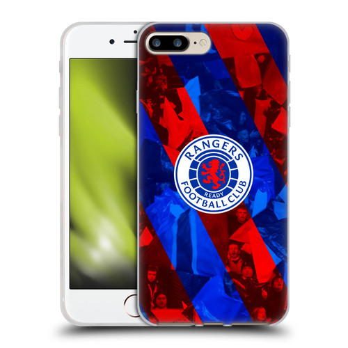 Rangers FC Crest Stadium Stripes Soft Gel Case for Apple iPhone 7 Plus / iPhone 8 Plus & MagSafe
