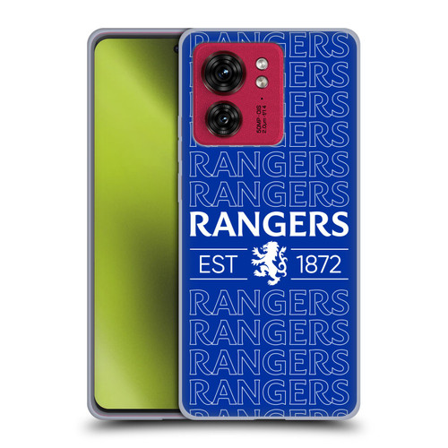 Rangers FC Crest Typography Soft Gel Case for Motorola Moto Edge 40