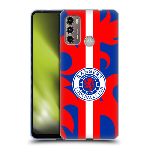 Rangers FC Crest Lion Rampant Pattern Soft Gel Case for Motorola Moto G60 / Moto G40 Fusion
