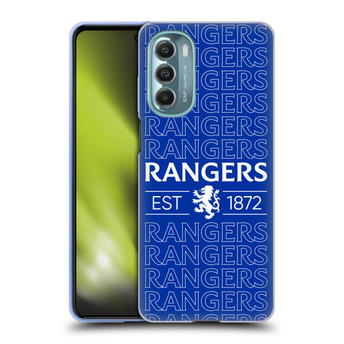 Rangers FC Crest Typography Soft Gel Case for Motorola Moto G Stylus 5G (2022)