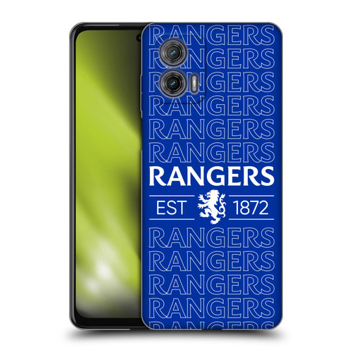 Rangers FC Crest Typography Soft Gel Case for Motorola Moto G73 5G