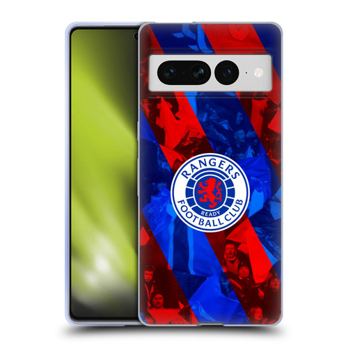 Rangers FC Crest Stadium Stripes Soft Gel Case for Google Pixel 7 Pro