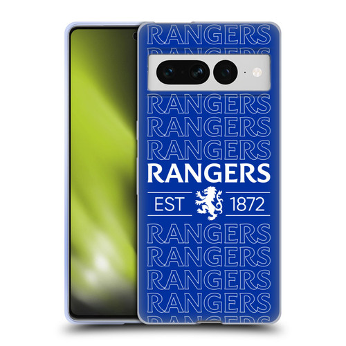 Rangers FC Crest Typography Soft Gel Case for Google Pixel 7 Pro