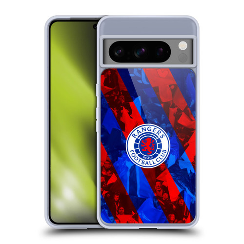 Rangers FC Crest Stadium Stripes Soft Gel Case for Google Pixel 8 Pro
