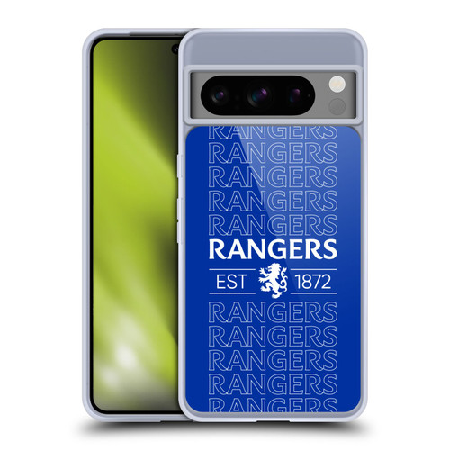 Rangers FC Crest Typography Soft Gel Case for Google Pixel 8 Pro