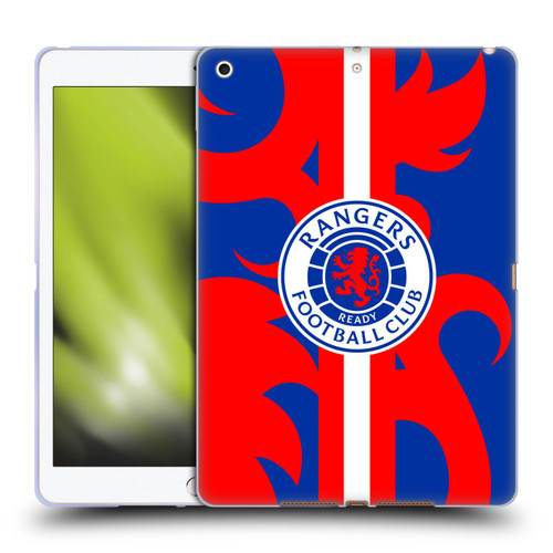 Rangers FC Crest Lion Rampant Pattern Soft Gel Case for Apple iPad 10.2 2019/2020/2021