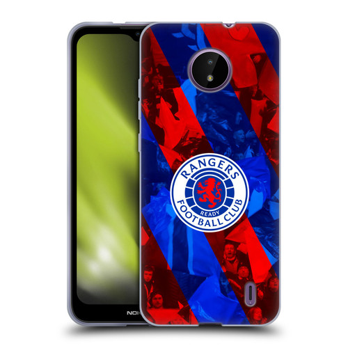 Rangers FC Crest Stadium Stripes Soft Gel Case for Nokia C10 / C20