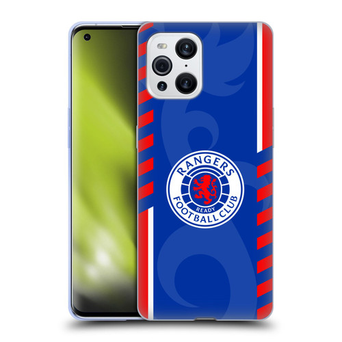 Rangers FC Crest Stripes Soft Gel Case for OPPO Find X3 / Pro