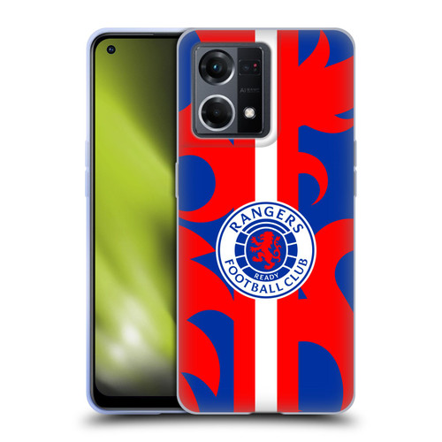 Rangers FC Crest Lion Rampant Pattern Soft Gel Case for OPPO Reno8 4G