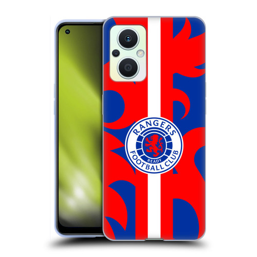 Rangers FC Crest Lion Rampant Pattern Soft Gel Case for OPPO Reno8 Lite