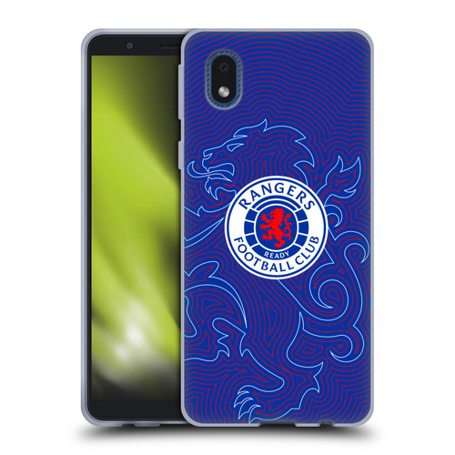 Rangers FC Crest Lion Pinstripes Pattern Soft Gel Case for Samsung Galaxy A01 Core (2020)