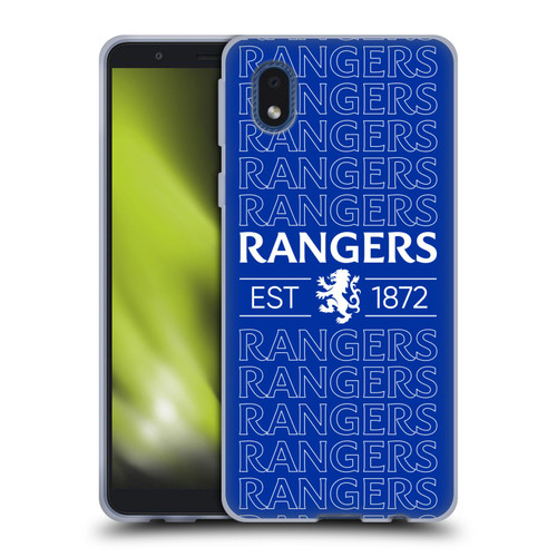 Rangers FC Crest Typography Soft Gel Case for Samsung Galaxy A01 Core (2020)