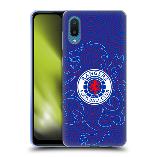 Rangers FC Crest Lion Pinstripes Pattern Soft Gel Case for Samsung Galaxy A02/M02 (2021)