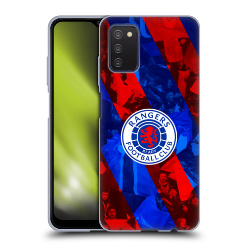 Rangers FC Crest Stadium Stripes Soft Gel Case for Samsung Galaxy A03s (2021)