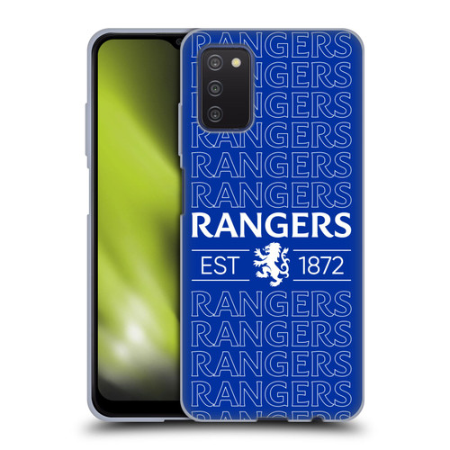 Rangers FC Crest Typography Soft Gel Case for Samsung Galaxy A03s (2021)
