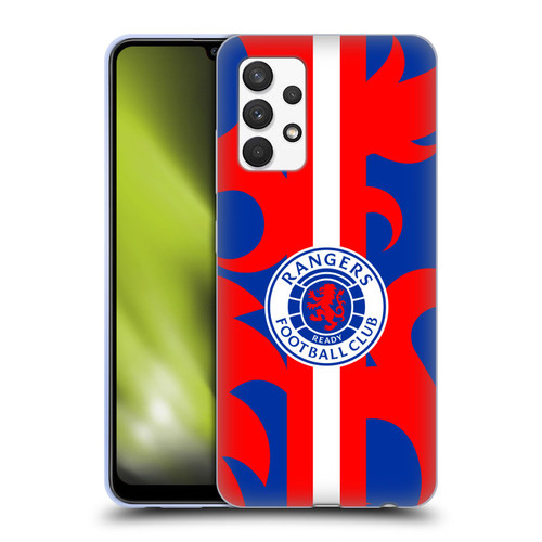 Rangers FC Crest Lion Rampant Pattern Soft Gel Case for Samsung Galaxy A32 (2021)