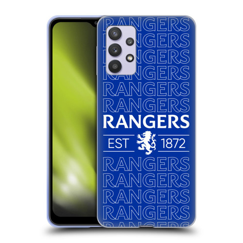 Rangers FC Crest Typography Soft Gel Case for Samsung Galaxy A32 5G / M32 5G (2021)