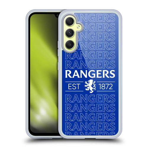 Rangers FC Crest Typography Soft Gel Case for Samsung Galaxy A34 5G