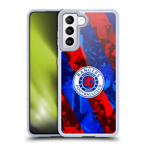 Rangers FC Crest Stadium Stripes Soft Gel Case for Samsung Galaxy S21 5G
