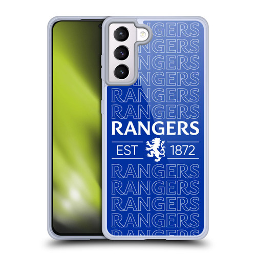 Rangers FC Crest Typography Soft Gel Case for Samsung Galaxy S21+ 5G