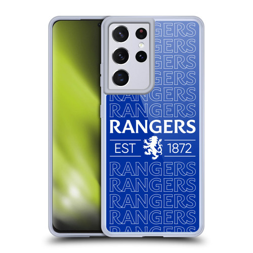 Rangers FC Crest Typography Soft Gel Case for Samsung Galaxy S21 Ultra 5G