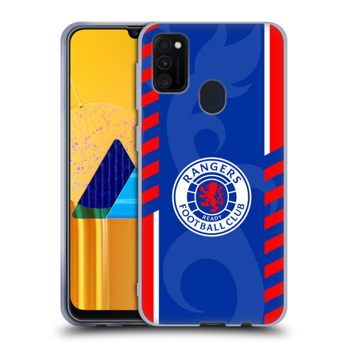 Rangers FC Crest Stripes Soft Gel Case for Samsung Galaxy M30s (2019)/M21 (2020)