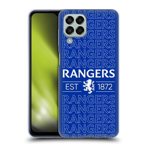 Rangers FC Crest Typography Soft Gel Case for Samsung Galaxy M33 (2022)